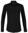 03199 Lds Balthazar NEOBLU Ladies Balthazar Jersey Long Sleeve Shirt Deep Black colour image